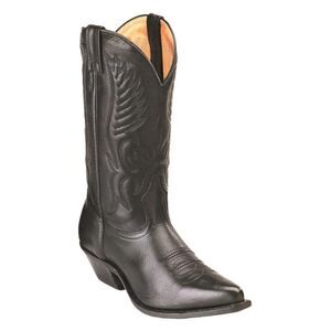 Boulet Embroidered Leather Cowboy Boots Black 8 EUC